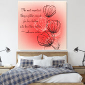 Inspirerend Bloemen Voor Moeder Gewikkeld Canvas (Insitu (Slaapkamer))