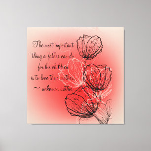 Inspirerend Bloemen Voor Moeder Gewikkeld Canvas Afdruk
