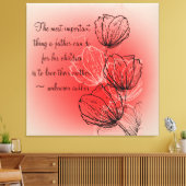 Inspirerend Bloemen Voor Moeder Gewikkeld Canvas Afdruk (Insitu (Woonkamer))