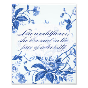 Inspirerend Bloemen Wandkunst, porseleinen decorku Foto Afdruk