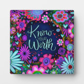 Inspirerend bloemen weten wat uw offerte waard is fotoplaat (Voorkant)