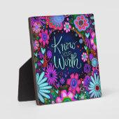 Inspirerend bloemen weten wat uw offerte waard is fotoplaat (Voorkant)