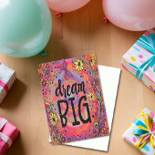 Inspirerend  bloemendroom grote vlinder kaart