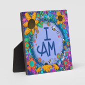 Inspirerend bloemenhommel Ik ben Quote Fotoplaat (Voorkant)