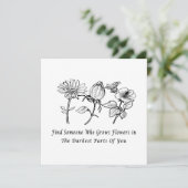 Inspirerend Bloemenkunst Feestdagenkaart (Staand voorkant)