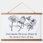 Inspirerend Bloemenkunst Hangend Wandkleed (Voorkant)