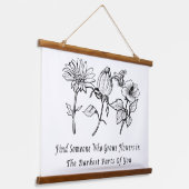 Inspirerend Bloemenkunst Hangend Wandkleed (Gebogen)