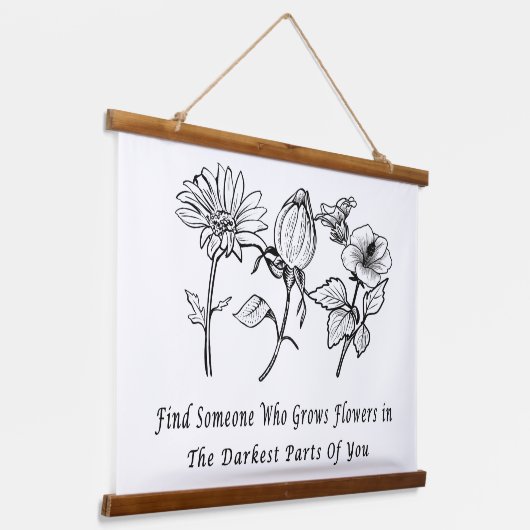 Inspirerend Bloemenkunst Hangend Wandkleed (Gebogen)