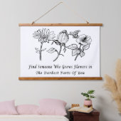 Inspirerend Bloemenkunst Hangend Wandkleed (Slaapkamer)