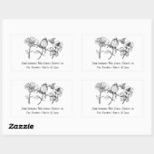 Inspirerend Bloemenkunst Rechthoekige Sticker (Vel)