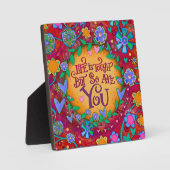 Inspirerend bloemenleven is moeilijk citaat fotoplaat (Voorkant)