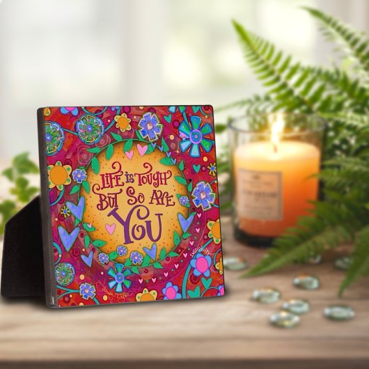 Inspirerend bloemenleven is moeilijk citaat fotoplaat