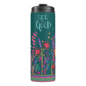 Inspirerend Bloemenlibel Bekijk de Goede Quote Thermosbeker (Voorkant)