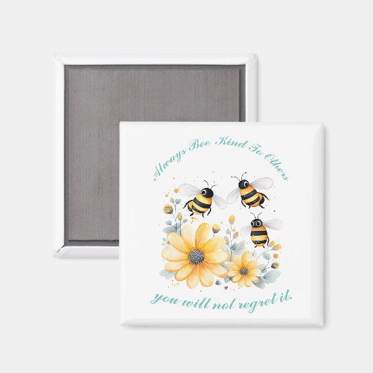 inspirerend bloemetjes bij soort magneet (Voorkant / Achterkant)