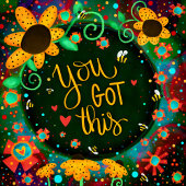 Inspirerend bloemige madeliefjes Je hebt dit citaa Fotoplaat