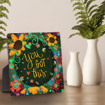 Inspirerend bloemige madeliefjes Je hebt dit citaa Fotoplaat<br><div class="desc">Inspirerend Je hebt dit Daisy Quote Floral Easel Plaque- , grillige en stijlvolle kunstwerk gemaakt om te inspireren en op te tillen. Kleurrijke schattige hommels, bloemenontwerp voegt enkele positieve vibes toe aan je dag. Deze schildersezel plaques maken grote inspirerend koekjes voor familie, vrienden, collega's, docenten, enz.. Dit waren populaire sympathiegeschenken....</div>