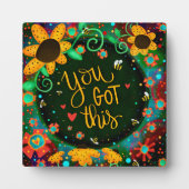 Inspirerend bloemige madeliefjes Je hebt dit citaa Fotoplaat (Voorkant)
