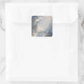 Inspirerend Blue Sky Sun Burst Square Sticker (Tas)