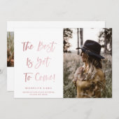 Inspirerend blush Foto Afstuderen aankondiging  (Voorkant / Achterkant)