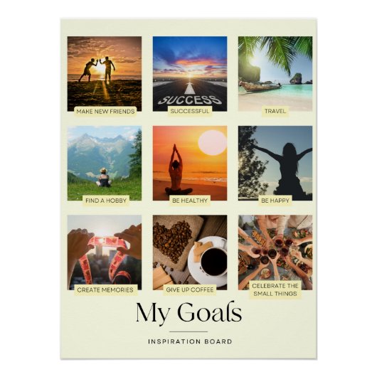 Inspirerend board Mijn doelen Perfect Poster (Voorkant)