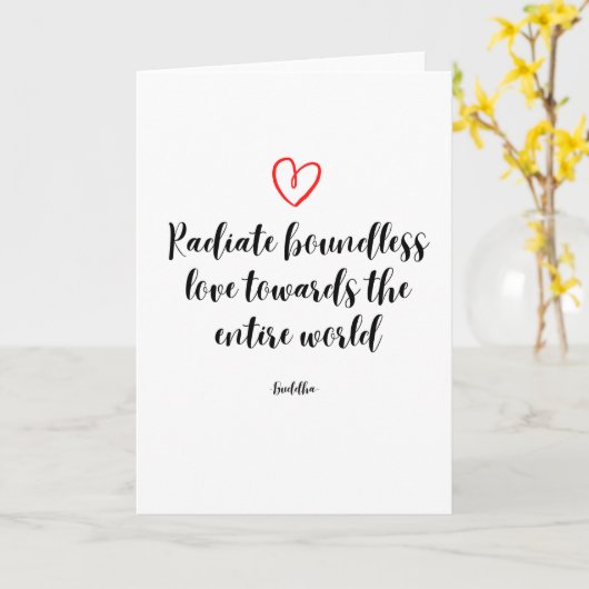 Inspirerend Boeddha-citaat Kaart (Gele Bloem)
