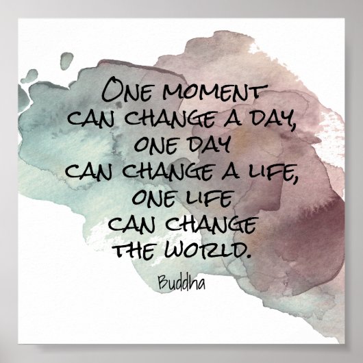 inspirerend Boeddha citaat tekst waterverf ontwerp Poster (Voorkant)