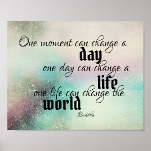 inspirerend Boeddha citaat waterverf Poster