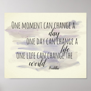 inspirerend Boeddha citaat waterverf Poster