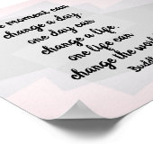inspirerend Boeddha citeert tekst over grijs Poster (Hoek)