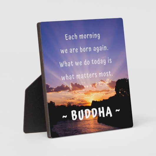 Inspirerend Boeddha Morning Quote Fotoplaat (Voorkant)