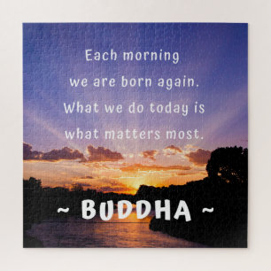 Inspirerend Boeddha Morning Quote Legpuzzel