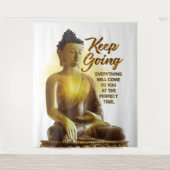 Inspirerend Boeddha Verlichting Wandkleed (Voorkant)