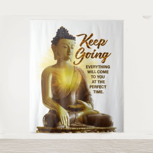 Inspirerend Boeddha Verlichting Wandkleed (Voorkant)