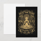 Inspirerend boeddhisme geeft je de eerste bedankkaart (Voorkant / Achterkant)