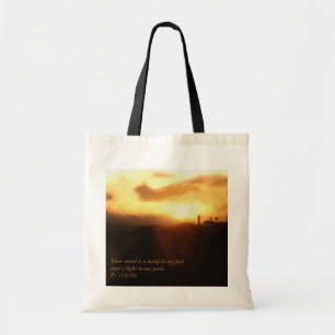 Inspirerend boekhouder ~ vuurtoren bijbelverse tote bag