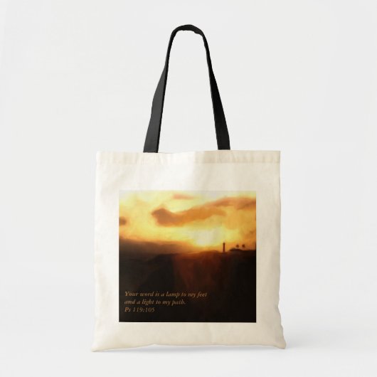 Inspirerend boekhouder ~ vuurtoren bijbelverse tote bag (Voorkant)