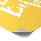 Inspirerend Bold Yellow Typografiecitaat Poster (Hoek)