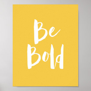 Inspirerend Bold Yellow Typografiecitaat Poster