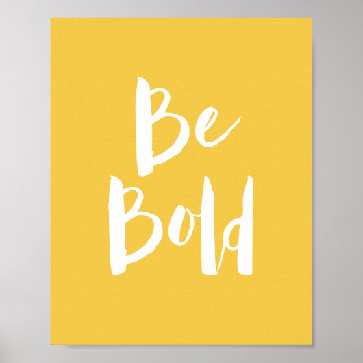 Inspirerend Bold Yellow Typografiecitaat Poster (Voorkant)
