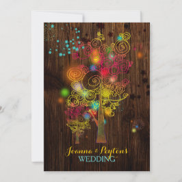 Inspirerend bomen Magical Country Wedding Kaart