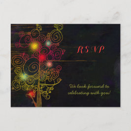 Inspirerend bomen Rustic Wedding RSVP Uitnodiging Briefkaart