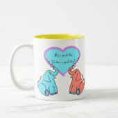 Inspirerend boodschap Elephant Heart Mok (Links)