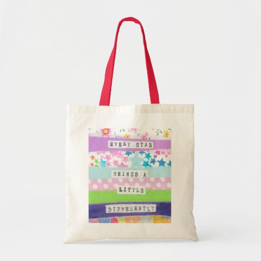 Inspirerend boodschap - elke ster schijnt tote bag (Voorkant)