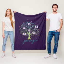 Inspirerend boodschap Groeien in genade Fleece Deken