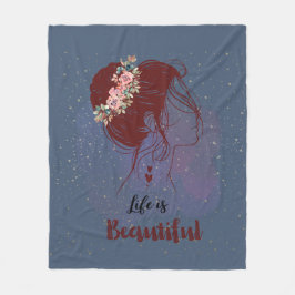 Inspirerend boodschap Het leven is mooi Fleece Deken