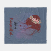 Inspirerend boodschap Het leven is mooi Fleece Deken (Voorkant (Horizontaal))