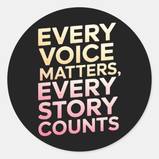 Inspirerend boodschap in Gradient Text Sticker (Voorkant)