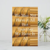 Inspirerend boodschap met African Wildlife Design Briefpapier (Staand voorkant)