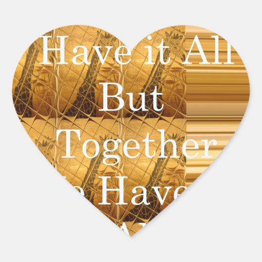 Inspirerend boodschap met African Wildlife Design Hart Sticker (Voorkant)