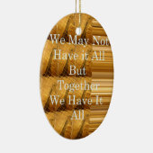 Inspirerend boodschap met African Wildlife Design Keramisch Ornament (Rechts)